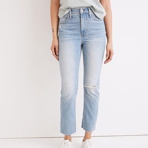 Madewell: the petite perfect vintage jean in coney wash: destroyed edition